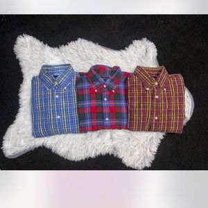 Lands End 3 shirt bundle: S plaids with one pocket